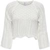 Only ONLNOLA Life 3/4 Pullover Knt Noos, Pullover da Donna, Cloud Dancer, XS