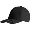 Flexfit Delta Baseball Cap, Unisex Basecap aus Polyester für Damen und Herren, ohne Naht, wasserabweisend, black, L/XL
