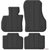 Gledring Set di tappetini in gomma compatibili con BMW X2 (U10) 2023- escluso iX2 (profilo T 4 pezzi + clip di montaggio)