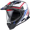 Berik MX313 Volstom Adventure Pro Enduro Elmetto, bianco/blu/rosso, L