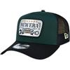 New Era Motorsport Patch Trucker Cap Basecap Baseballcap Curved Brim Truckercap Meshcap (One Size - grün)