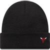 New Era Chicago Bulls Mini Logo Cuff Knit Beanie Nero