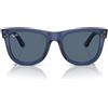 Ray-Ban Occhiali da Sole RBR0502S 67083A Wayfarer Reverse Blu/Blu Scuro Unisex 50/22/145
