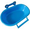 Otbushit Bagnetto e mangiatoia per uccelli 2 in 1 per gabbia, vasca per parrocchetti, vasca da bagno per uccelli, doccia interna, accessori per gabbie per blu