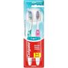 COLGATE Totale Spazzolino da Denti Durezza Media, Confezione da 2 Pcs Pulizia Completa e Profonda, Rimuove Piatto, Pulitore Lingua e Guance, Elimina i Batteri Causa di Cattivo Odore