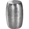 FineBuy Tavolino Rotondo 30x30x49,5 cm Metallo Argento