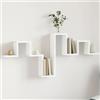 RMIHSJG Scaffale a Parete Bianco in Legno Multistrato 104.5x10x43 cm con Ripiani Aperti per Libreria e Oggetti Decorativi - Soluzione di Archiviazione Compatta e Design Moderno