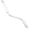 TELKES - Manovella per tenda da sole esterna - Barra di azionamento per tende avvolgibili | Maniglia metallica resistente con gancio | Ricambio universale per tende manuali (bianco, 120 cm)