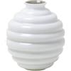 Venini Vaso Decò H29 cm in Vetro di Murano Snow - Design Napoleone Martinuzzi