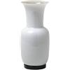 Venini Vaso Opalino H30 cm in Vetro di Murano Snow - Design Storico Venini