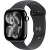 Apple Watch Series 11 jet black aluminium 46mm black sport band Size S/M