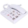 GOWENIC Telefono Fisso, Ld-858Hf Cablato con Pulsante Grande Telefono Fisso con Memoria Foto Telefono con Filo, Supporto per la Composizione a Tasto/Mani Libere, per Anziani
