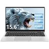 DIAKUOE 15.6 pollici Notebook, Win11 PC Portatile Celeron N4000 CPU, Laptop 12GB LPDDR4 RAM 512GB SSD, Schermo IPS FHD 1920*1080, USB3.0+BT4.2+Mini HDMI, TF Card Slot Supporta Espansione Fino a 1 TB