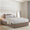 Dmora Talamo Italia - Letto alla francese Gioia, Letto contenitore in tessuto, Apertura frontale, con materasso Cm 140x200 incluso, 100% Made in Italy, Grigio