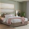 Dmora Letto alla Francese Adele, Letto Contenitore in Tessuto, Apertura Frontale, Materasso Cm 140x190 Incluso, 100% Made in Italy, Tortora