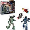 LEGO ǀ Marvel Iron Man e War Machine Contro i Droni Hammer - Giocattolo da Costr