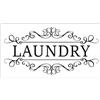 Whakano LAUNDRY Adesivo da parete decorativo per porta, adesivo da parete, decorazione per la casa, adesivo da parete per bagno, decorazione laundry, 15 x 30 cm