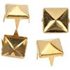 Hztyyier 400 set di borchie a punta quadrata a ganasce, rivetti a punta in pelle fai-da-te borchie a punta quadrata rivetti borsa abbigliamento in pelle scarpe rivetto(4mm-D'oro)