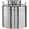 SHOBI Contenitore Bidone Fusto Olio Acciaio con Rubinetto Inox con Guarnizione per Il Tappo Made in Italy (1, 15 Litri)