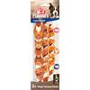 8in1 Triple Flavour Mega Twisted Sticks - Bastoncini da masticare grandi con filetto di pollo, pelle di maiale e manzo, sacchetto da 140 g (2 pezzi)