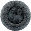 Record - Cuccia Batuffolo Ciambella per cani e gatti. Lettino per animali con base antiscivolo, impermeabile e lavabile. Cuscino rotondo misura diametro 50 x 25h, colore Antracite