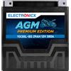 Electronicx Batteria elettronica per moto AGM YIX30L-BS 12V 29Ah 380A/EN - Batteria a manutenzione zero, a prova di perdite, ad alte prestazioni e con lunga durata