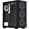 Aerocool B509A Flow ARGB, Midi Tower, PC, Nero, ATX, micro ATX, Mini-ITX, Acrilonitrile-butadiene-stirene (ABS), SPCC, Gaming