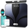 HOMEDE Posture Bilancia pesapersone 8 elettrodi BMI 28 misurazioni LED da bagno Nera