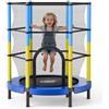 VEVOR Trampolino Elastico Giocattolo Bambini 142 cm Carico Dinamico 60 kg, Trampolino con Rete di Protezione a 360° per Salto, Struttura Rotonda, Gioco Ginnastico da Esterno Interno, Casa Cortile