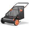 VEVOR Spazzatrice Raccoglitore Foglie da Cortile Giardino, Spazzatrice con Sacco di Raccolta di Foglie Erbe Larghezza 66 cm Sacco di Raccolta Capienza 198 L, Raccoglitore Manuale con Ruote in Gomma