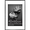 Americanflat Cornice 40x60 cm in Alluminio Nero - Ideale come Cornice 30x45 cm con Passepartout o Cornice Foto da 40x60 cm Senza Passepartout - Vetro Resistente agli Urti, Ganci Integrati