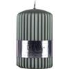DONAU HOME Candela a forma di colonna alva, candela di paraffina, 60 x 90 mm, verde, per decorazione/candele scanalate, per decorare il soggiorno, il bagno, 25 ore di durata, 1 pezzo