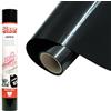 Siser EcoStretch Nero, 30cm x 0,5mt, vinile termotrasferibile termoadesivo per la personalizzazione di capi d'abbigliamento e indumenti sportivi, materiale per hobby creativi, facile da tagliare.