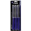 Zanetti, Set 6 Coltelli Tavola Daily, Coltelli con Lama 11 cm, Spessore 1.2 mm, Coltello Cucina Manico Ergonomico, Blu