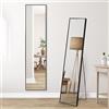 Americanflat Specchio Lungo da Parete e da Terra 36x150 cm - Specchio da Parete Lungo con Supporto da Terra per Camera da Letto e Salotto - Specchio Figura Intera