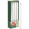 Bolsius Candele da tavola affusolate - Bianco - Confezione da 8 - 23 cm - Lunga durata di 8 ore - Inodore - Cera vegana naturale - antigoccia - senza olio di palma