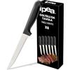 IPEA Coltelli da Tavola per Bistecca e Carne - Set da 6 - Coltello Affilati con Lama Seghettatata in Acciaio Inox per Tagliare Carne e Alimenti a Pranzo e Cena - Posate - Coltelli per Casa e Cucina