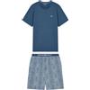Emporio Armani - Pigiama Uomo con Bermuda in Jersey Stampa Pattern Mix