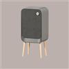 RICICLA FACILE Cestino Pattumiera Automatica Sensore 20 Lt in Acciaio Inox Grigio con Gambe in Legno JAH9716
