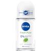Beiersdorf NIVEA Fresh Pure Deo Roll-On, deodorante senza alluminio (ACH) e alcool etilico per 48 ore di protezione e cura, deodorante roller con profumo di gelsomino (50 ml)