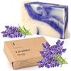 lubiu Sapone Lavanda 100g - Saponette Naturali Bio - Saponetta Mani e Corpo e Viso - Sapone Naturale Artigianale - Saponetta alla Lavanda