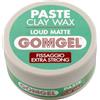 Gomgel | Paste Clay Wax Loud Matte, Cera per Capelli Uomo a Base di Argilla, Effetto Opaco, Fissaggio Extra Strong, 100ml