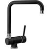 PLADOS Miscelatore cucina Plados monocomando NOVOMIX con canna pieghevole per sottofinestra - Nero Metal