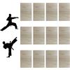 JIDOFUE 12 x 3 mm Riutilizzabili Karate & Taekwondo, tavole in legno di alta qualità, diversi spessori, attrezzature per l'allenamento per arti marziali