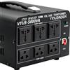 Yinleader Convertitore di tensione da 5000 W, trasformatore Step Up da 110 V-120 V a 220 V-240 V o Step Down da 220 V a 110 V, convertitore di alimentazione CA con cavo di alimentazione standard USA,