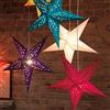 UUOUU UUUOUU - Lanterne di carta a forma di stella, 50 cm, 3D, con pentagramma cavo, decorazione da appendere al soffitto, per Natale, festa di compleanno, confezione da 2