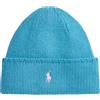 Polo Ralph Lauren Cuffia azzurra in lana merino con pony - TU BLUE - POLO RALPH LAUREN 15626490101 - C - M002