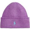 Polo Ralph Lauren Cuffia lilla in lana merino con pony - TU LAGUNAPURPLE - POLO RALPH LAUREN 15626510101 - C - M002