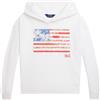 Polo Ralph Lauren Felpa da bimba con cappuccio e bandiera