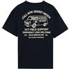 Roy Rogers T-shirt blu con stampa Call Now